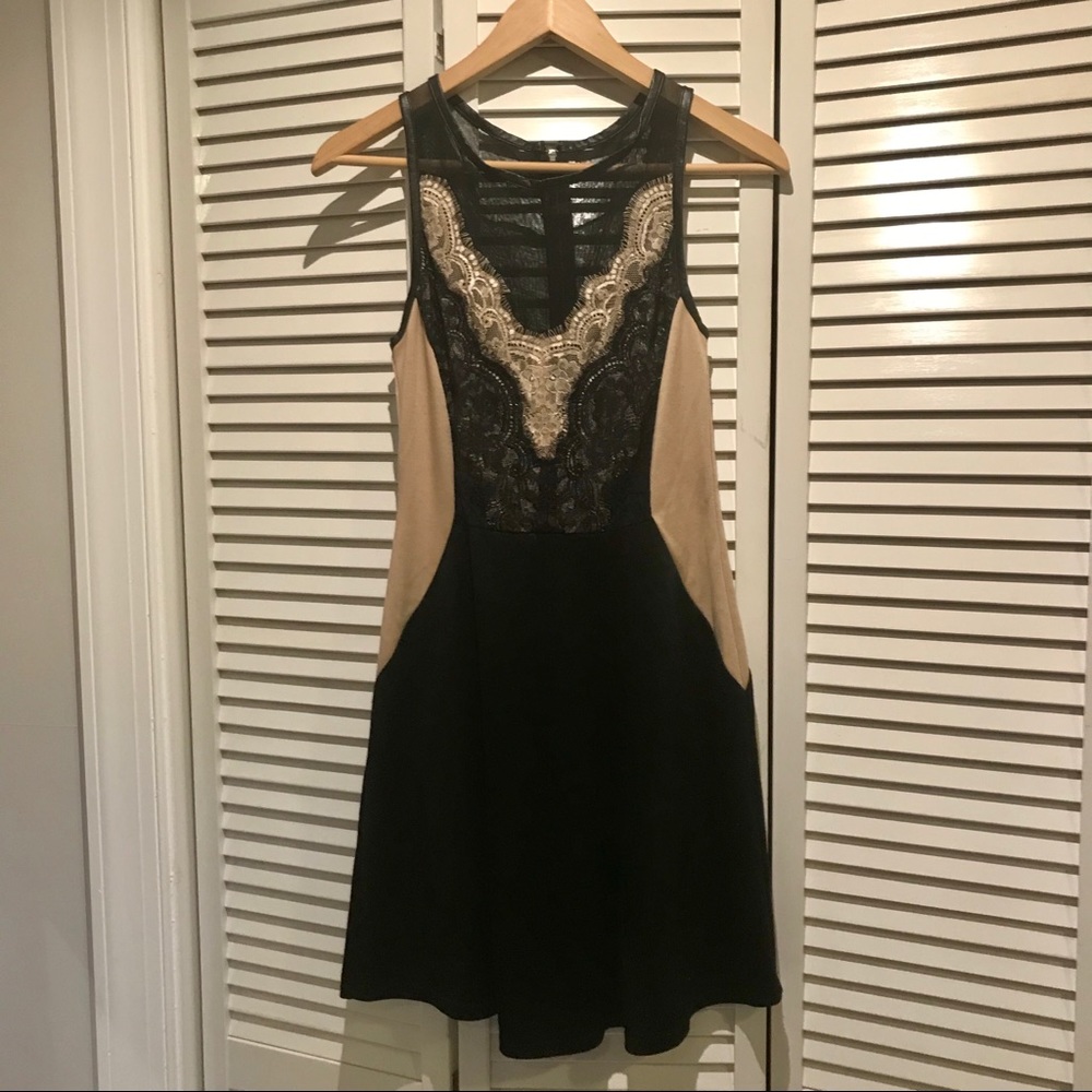 Buffalo David Bitton black and nude dress